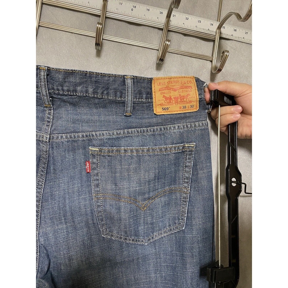 Levi's 569 Jeans Men 38 X30 Blue Denim Baggy Loose Relaxed Grunge Skate Straight